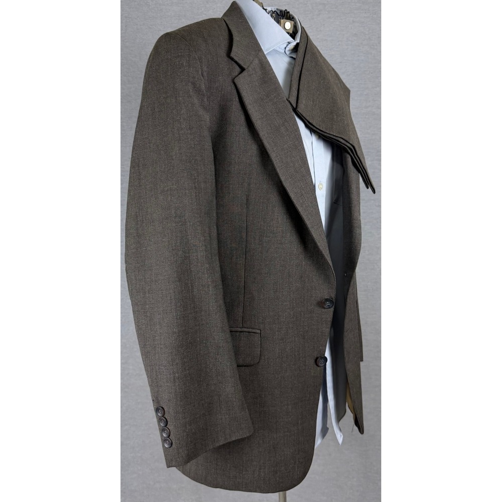 Vintage 70s Bill Blass‎ Hudsons Brown Textured Blazer Sport Coat 42L 30x30